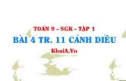 Bài 4 trang 11 Toán 9 Cánh diều Tập 1